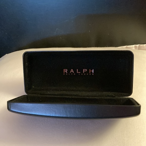 Ralph Lauren Black Hard Clam Shell Glass Case and New Cleaning Cloth - Picture 2 of 8